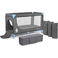 Los mejores  - kk KinderKraft Cuna de Viaje Joy- Transporte Fácil- Plegable- Hasta 15 Kg- Azul